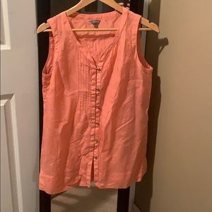 Coral Sleeveless blouse